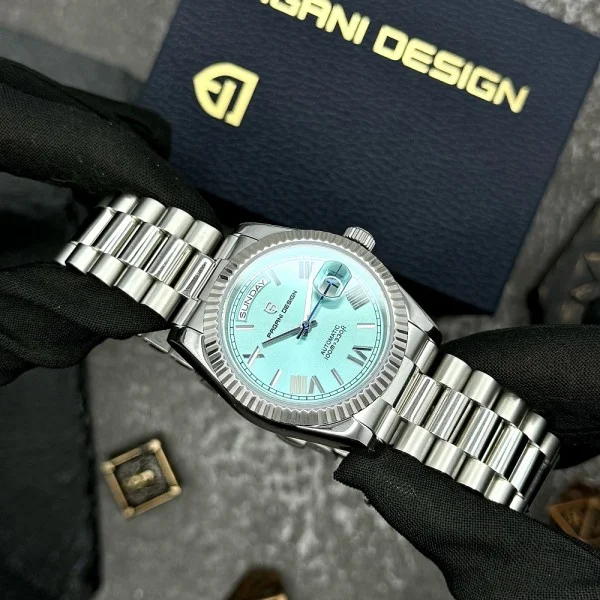 Чоловічий годинник Pagani Design PD-1752 Silver-Light-Blue фото 7